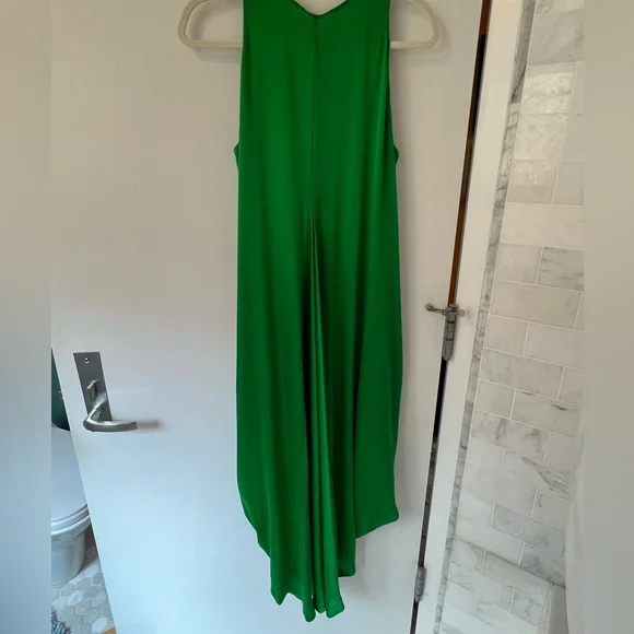 Kitx Green Hi Low Silk Dress